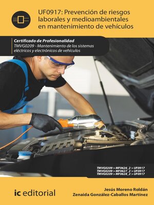 cover image of Prevención de riesgos laborales y medioambientales en mantenimiento de vehículos. TMVG0209